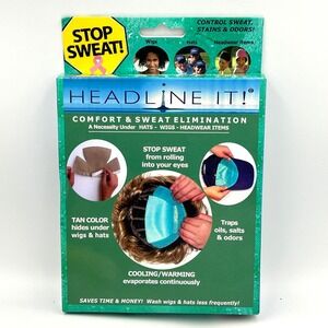 Headline It! Sweat Blocker Liners for Wigs & Hats - 10pk Tan Comfort Shield